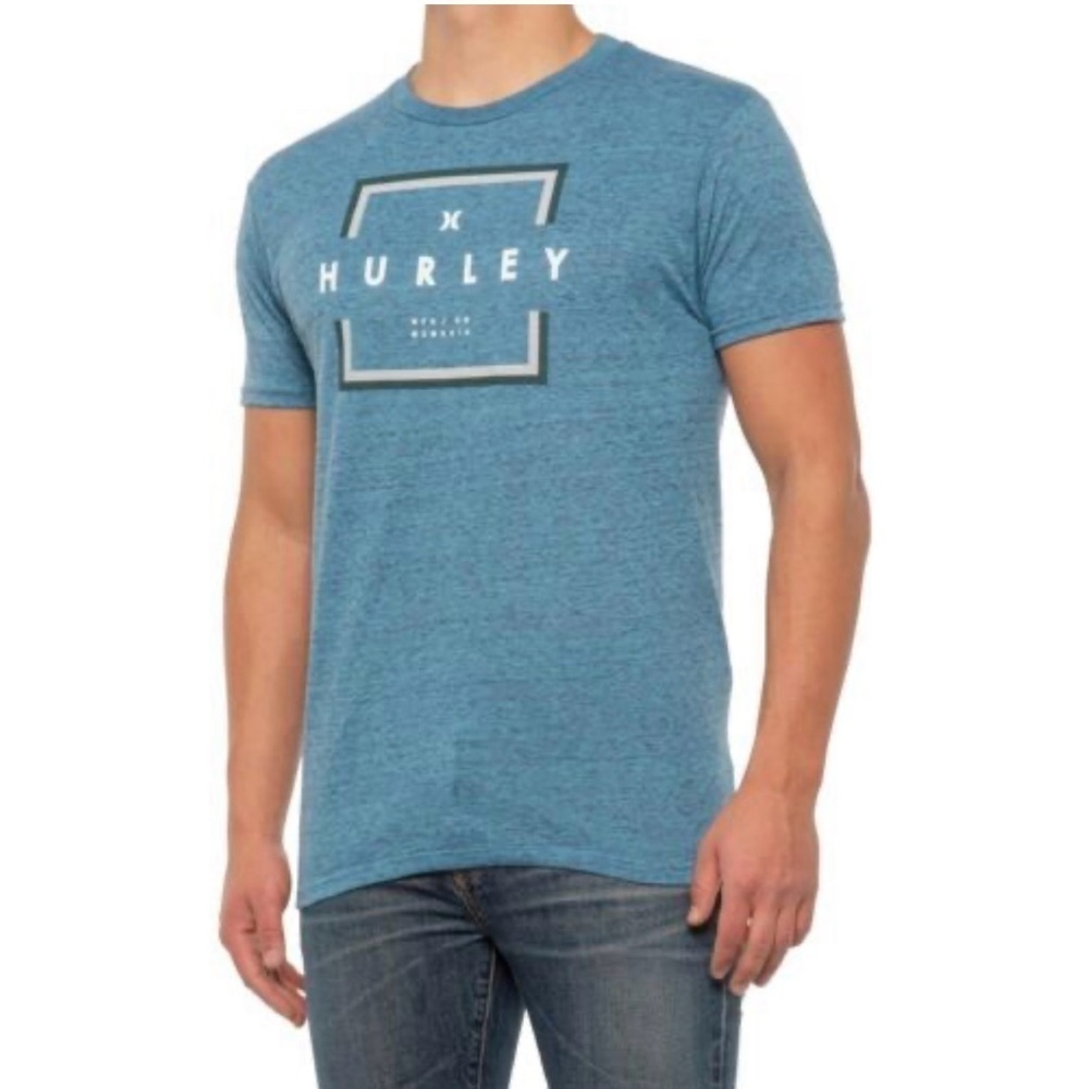 Hurley Mens Blue Graphic Tee Shirt Size Small